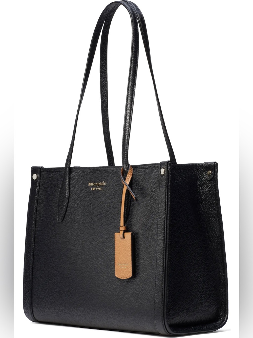 Kate Spade Black Market Pebbled Leather Medium Tote Bag with Dust Bag